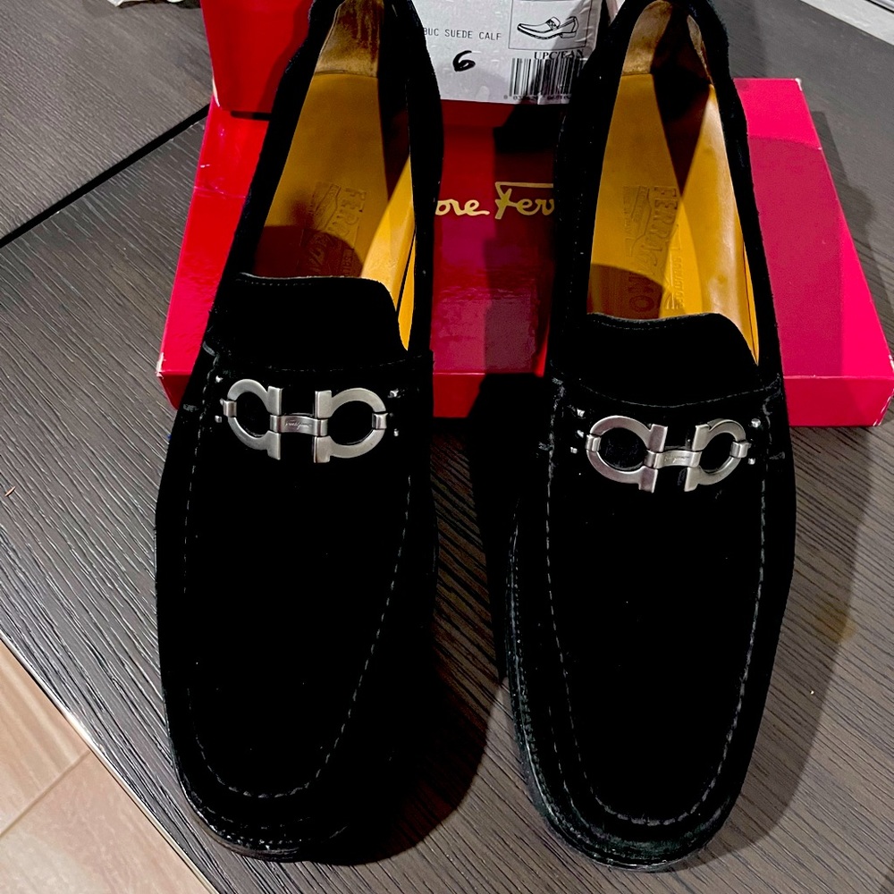 Salvatore Ferragamo Black Suede Men’s shoes